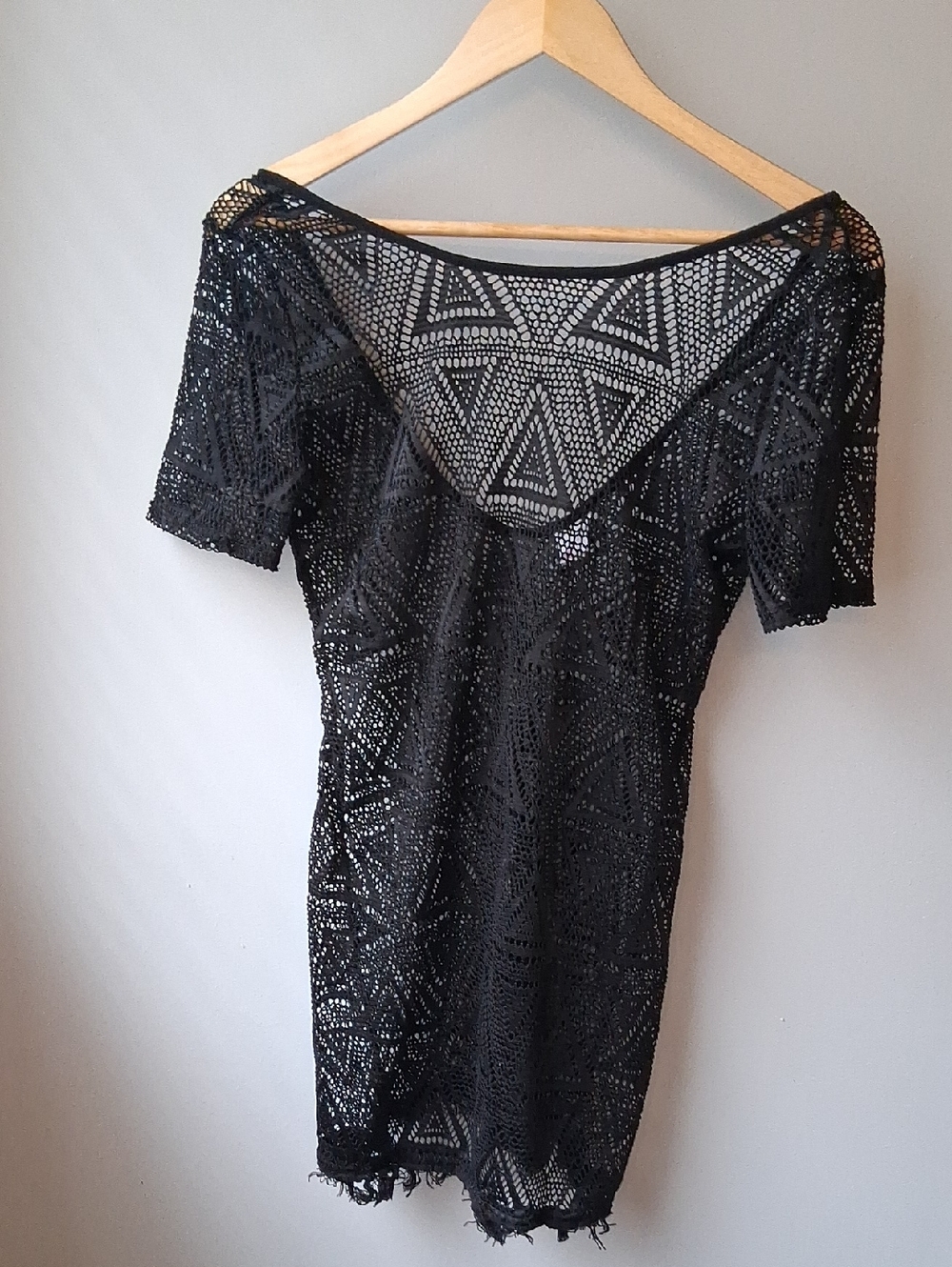 Xhilaration Black Crochet Lace Dress